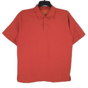 Patagonia Polo Shirt Mens L Organic Cotton 1/4 Snap Red Gorpcore Hiking Ethical